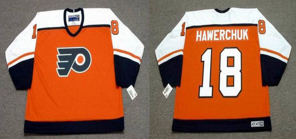 2019 Men Philadelphia Flyers 18 Hawerchuk Orange CCM NHL jerseys